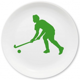 Hockey Spieler Großer Teller grün